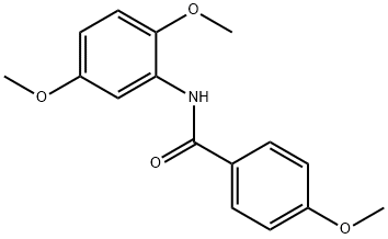 4-メトキシ-N-(2,5-ジメトキシフェニル)ベンズアミド 化学構造式