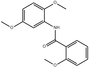 2-メトキシ-N-(2,5-ジメトキシフェニル)ベンズアミド 化学構造式