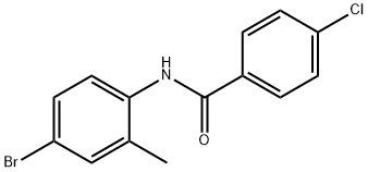 N-(4-ブロモ-2-メチルフェニル)-4-クロロベンズアミド 化学構造式