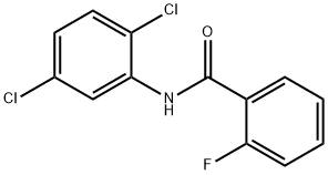 N-(2,5-ジクロロフェニル)-2-フルオロベンズアミド 化学構造式