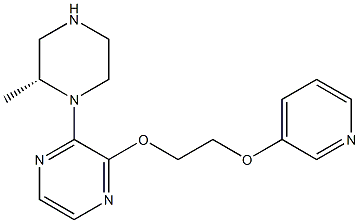 (R)-2-Methyl-1-{3-[2-(3-pyridinyloxy)ethoxy]-2-pyrazinyl}piperazine Structure