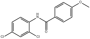 N-(2,4-ジクロロフェニル)-4-メトキシベンズアミド 化学構造式