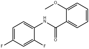N-(2,4-ジフルオロフェニル)-2-メトキシベンズアミド 化学構造式