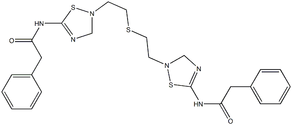 bis-2-(5-PhenylacetMido-1,2,4-Thiadiazol-2-yl)Ethyl Sulfide Struktur