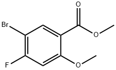 5-ブロモ-4-フルオロ-2-メトキシ安息香酸メチル 化学構造式