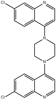 4,4'-(1,4-哌嗪二基)二[7-氯喹啉],31502-87-1,结构式