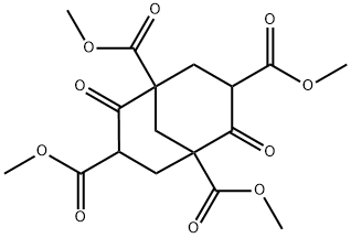 (1R,3S,5R)-tetraMethyl 2,6-dioxobicyclo[3.3.1]nonane-1,3,5,7-tetracarboxylate Struktur