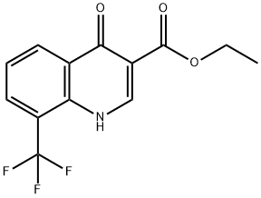 4-羟基-8-三氟甲基喹啉-3-羧酸乙酯, 31601-87-3, 结构式
