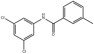 N-(3,5-ジクロロフェニル)-3-メチルベンズアミド 化学構造式