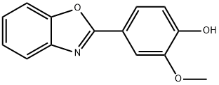 2-(4'-羟基-3'-甲氧基苯基)苯并恶唑4-(苯并恶唑-2-基)-2-甲氧基苯酚 结构式