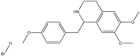 1,2,3,4-Tetrahydro-6,7-diMethoxy-1-(p-Methoxybenzyl)isoquinoline HydrobroMide, 31804-72-5, 结构式