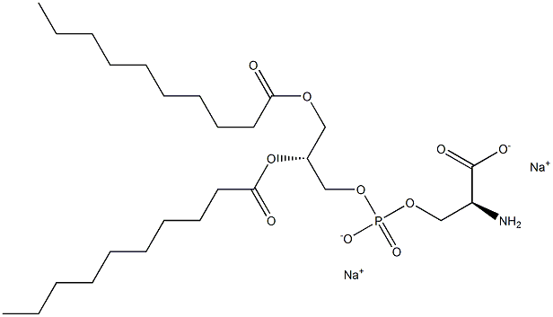 1,2-didecanoyl-sn-glycero-3-phospho-L-serine (sodiuM salt) 化学構造式