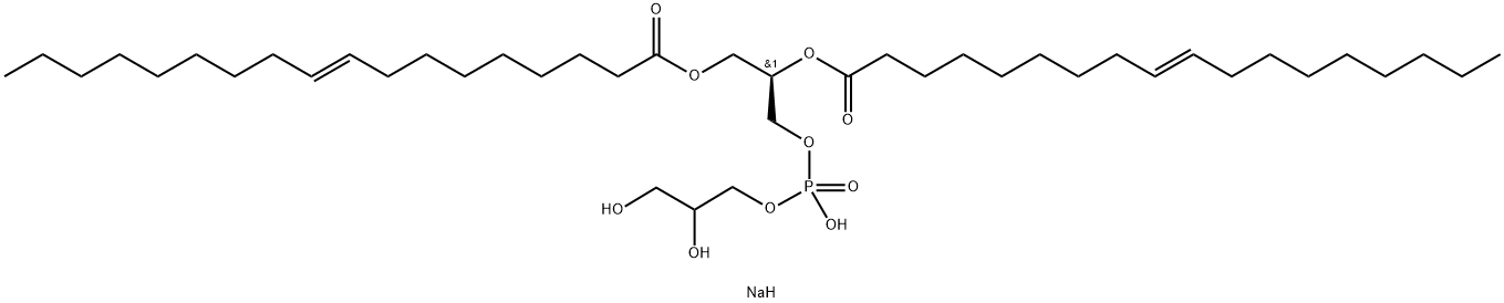 1,2-DIELAIDOYL-SN-GLYCERO-3-PHOSPHO-(1'-RAC-GLYCEROL) (SODIUM SALT);18:1 (Δ9-TRANS) PG,322647-40-5,结构式