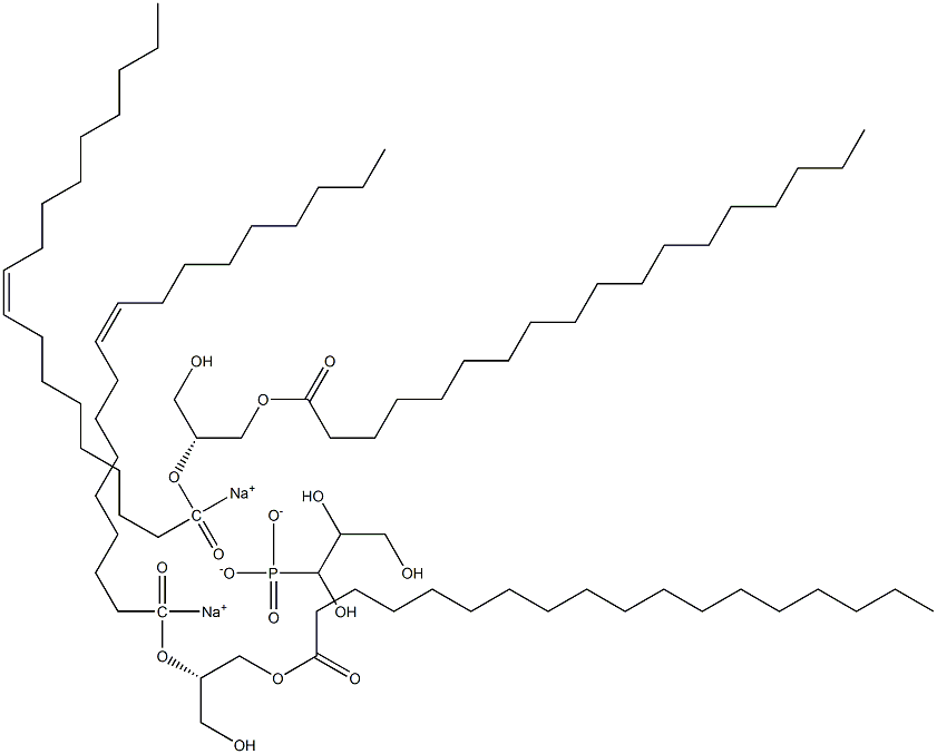 1-stearoyl-2-oleoyl-sn-glycero-3-phospho-(1'-rac-glycerol) (sodiuM salt) Structure