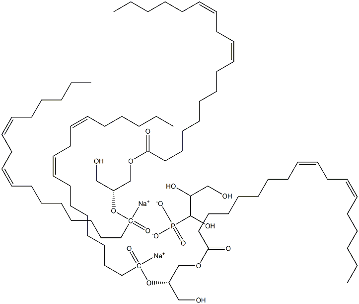 1,2-dilinoleoyl-sn-glycero-3-phospho-(1'-rac-glycerol) (sodiuM salt) Struktur