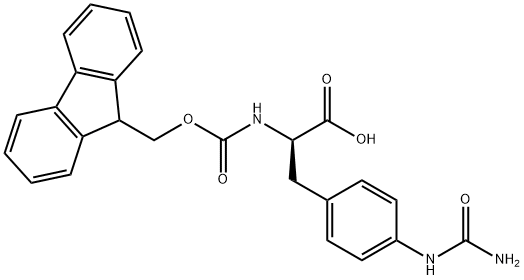 4-[(AMinocarbonyl)aMino]-N-[(9H-fluoren-9-ylMethoxy)carbonyl]-D-phenylalanine Structure
