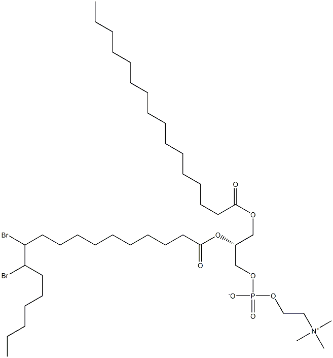 1-palMitoyl-2-(11,12-dibroMo)stearoyl-sn-glycero-3-phosphocholine Structure