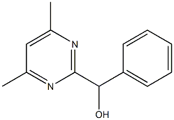 (4,6-二甲基嘧啶-2-基)(苯基)甲醇 结构式