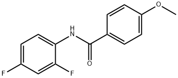 N-(2,4-ジフルオロフェニル)-4-メトキシベンズアミド 化学構造式