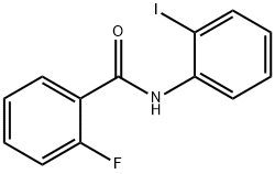 2-フルオロ-N-(2-ヨードフェニル)ベンズアミド 化学構造式