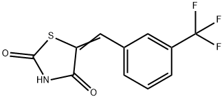5-[[3-(三氟甲基)苯基]亚甲基]-2,4-噻唑烷二酮,327033-36-3,结构式