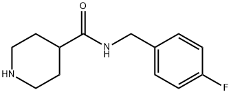 N-[(4-fluorophenyl)methyl]piperidine-4-carboxamide Struktur