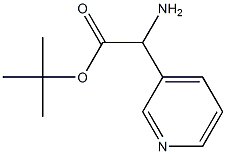 2-氨基-2-(吡啶-3-基)乙酸叔丁酯,327053-21-4,结构式