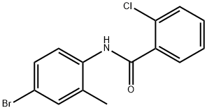 N-(4-ブロモ-2-メチルフェニル)-2-クロロベンズアミド 化学構造式