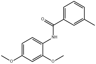 N-(2,4-ジメトキシフェニル)-3-メチルベンズアミド 化学構造式
