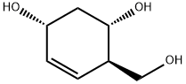 (1R, 4R, 5S)-4-hydroxyMethyl-cyclohex-2-en-1,5-diol Struktur