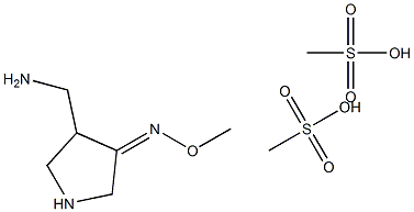 (Z)-3-(Aminomethyl)-4-(methoxyimino)pyrrolidine dimethanesulfonate Structure