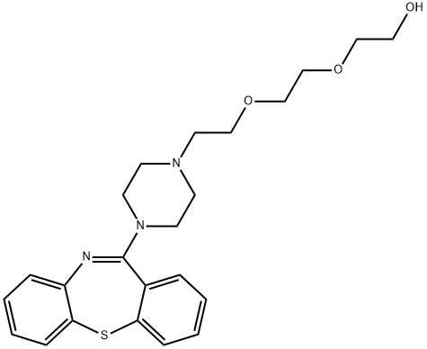 2-(2-(2-(4-(Dibenzo[b,f][1,4]thiazepin-11-yl)piperazin-1-yl)ethoxy)ethoxy)ethanol dihydrochloride 化学構造式