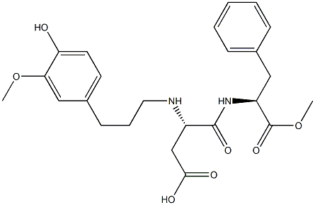 L-Phenylalanine, N-[3-(4-hydroxy-3-Methoxyphenypropyl]-L-a-aspartyl-, 2-Methyl ester Suppliersl) 结构式