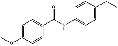N-(4-エチルフェニル)-4-メトキシベンズアミド 化学構造式