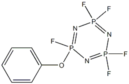 1,3,5,2,4,6-Triazatriphosphorine, 2,2,4,4,6-pentafluoro-2,2,4,4,6,6-hexahydro-6-phenoxy- Struktur