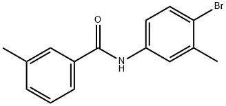 N-(4-ブロモ-3-メチルフェニル)-3-メチルベンズアミド 化学構造式