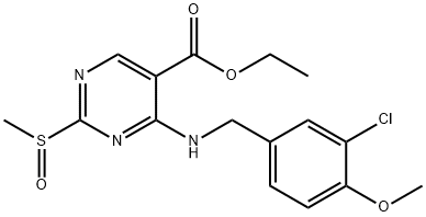 4-(3-chloro-4-MethoxybenzylaMino)-5-ethoxycarbonyl-2-MethylsulfinylpyriMidine Structure