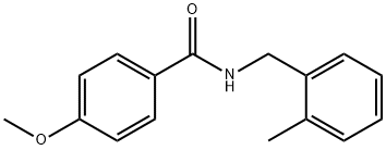 4-メトキシ-N-(2-メチルベンジル)ベンズアミド 化学構造式