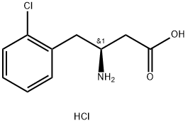 (S)-3-AMino-4-(2-chlorophenyl)-butyric acid-HCl Structure