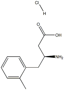 S-3-氨基-4-(2-甲基苯基)-丁酸.盐酸盐, 331763-79-2, 结构式