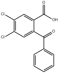 2-苯甲酰-4,5-二氯苯甲酸 结构式