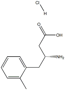 R-3-氨基-4-(2-甲基苯基)-丁酸.盐酸盐, 331846-92-5, 结构式