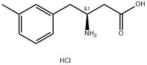 S-3-氨基-4-(3-甲基苯基)-丁酸.盐酸盐, 331846-93-6, 结构式