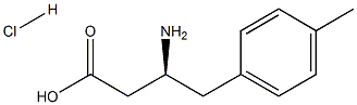 S-3-氨基-4-(4-甲基苯基)-丁酸.盐酸盐, 331846-95-8, 结构式