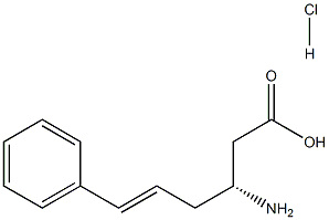 (R)-3-アミノ-5-フェニルペンタン酸塩酸塩 化学構造式