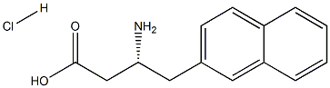 R-3-氨基-4-(2-萘基)-丁酸.盐酸盐, 331847-02-0, 结构式