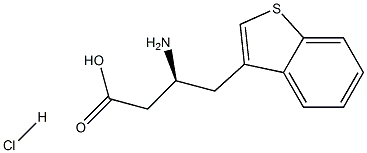 (S)-3-氨基-4-(苯并[B]噻吩-3-基)丁酸盐酸盐, 331847-09-7, 结构式