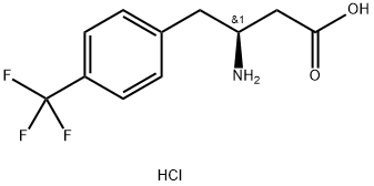 S-3-氨基-4-(4-三氟甲基苯基)丁酸盐酸盐 结构式