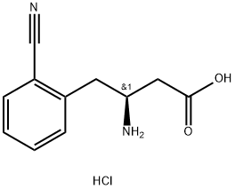 (S)-3-AMino-4-(2-cyanophenyl)-butyric acid-HCl Struktur