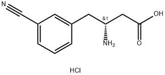 R-3-氨基-4-(3-氰基苯基)-丁酸.盐酸盐, 332061-87-7, 结构式